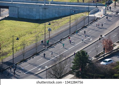 Portland, Oregon / United States - March 17 2019: Shamrock Run 