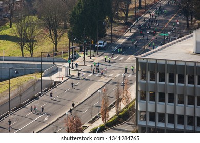 Portland, Oregon / United States - March 17 2019: Shamrock Run 