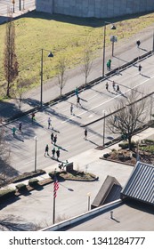 Portland, Oregon / United States - March 17 2019: Shamrock Run 