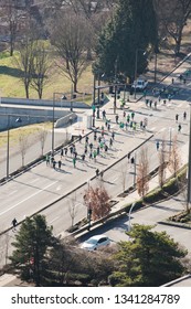 Portland, Oregon / United States - March 17 2019: Shamrock Run 