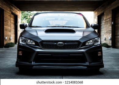 Portland, Oregon / United States - October 11th, 2018: 2018 Subaru WRX Detailed Front Shot.