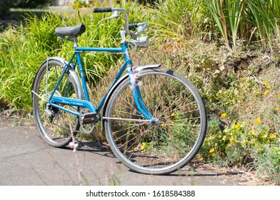 vintage blue schwinn bike