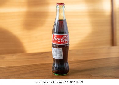 Portland, Oregon / USA - February 25 2020: Mexican Coca Cola Made With Real Sugar. Real Coke Made With Sugar Not Corn Syrup.