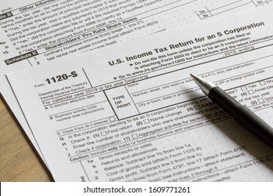 Portland, Oregon, USA - Jan 7, 2020: Form 1120-S, U.S. Income Tax Return For An S Corporation.