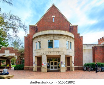 Portland, Oregon, USA - March 4, 2016: The Eric V. Hauser Memorial Library is a library located on the Reed College campus in southeast Portland, Oregon, in the United States.
