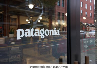 Portland, Oregon, USA - Sep 16, 2019: Patagonia, The Outdoor Apparel Company's Portland Retail Store On West Burnside Street.