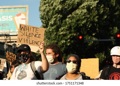 Portland (PDX), OR / United States - June 2, 2020: Protesters Rally In Support Of #BlackLivesMatter, And Against Police Brutality And Racism.