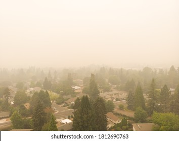 Portland In Smoke After The Fires And The Burning Forest, Oregon, News