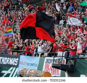 Portland Thorns Fans At Providence Park In Portland,OR USA August 19,2017.