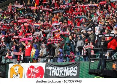 The Portland Thorns At Providence Park In Portland,OR USA April 15,2018.