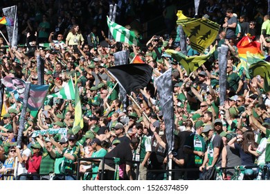 The Portland Timbers Army At Providence Park In Portland,OR/USA Oct. 6,2019.