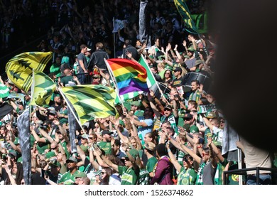 The Portland Timbers Army At Providence Park In Portland,OR/USA Oct. 6,2019.