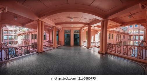 Porto Alegre, Brazil - May 12, 2022: Panoramic View Of Casa De Cultura Mario Quintana (Mario Quintana House Of Culture) Former Hotel Majestic - Porto Alegre, Rio Grande Do Sul, Brazil