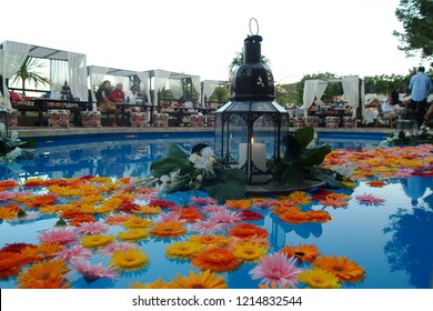 Porto Cervo, Olbia, Sardinia / Italy - 07/25/2004 : The Pool Of The Flavio Briatore Billionaire Club With The Renault F1