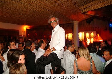 Porto Cervo, Olbia/Italy - 08/08/2004: Flavio Briatore In His Local Billionaire Club In Porto Cervo, Sardinia Island