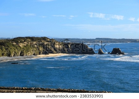 Porto das Barcas beach in Vilanova de Milfontes, Portugal Stock foto © 