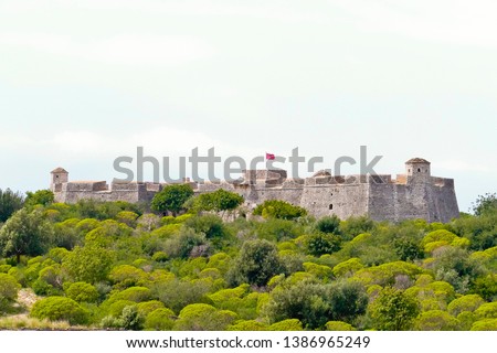 Porto Palermo Castle situated in the bay of Porto Palermo, built in early 19th century by Ali Pasha of Tepelena, Albania, Europe