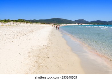 Porto Pino beach in the south Sardinia, Italy