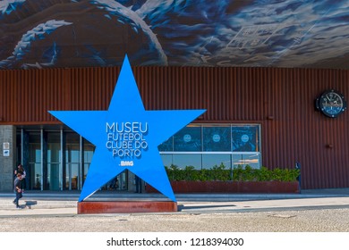 Porto, Portugal - April 2018:  Entrance To The Museum Of FC Porto