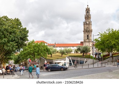 Porto, Portugal - June 03 2018: The Clérigos Church Is A Baroque Church In The City Center.