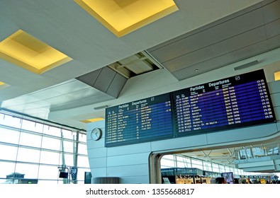 Porto, Portugal - May 1, 2018: Terminal Of The Porto International Airport Francisco Sá Carneiro, Portugal