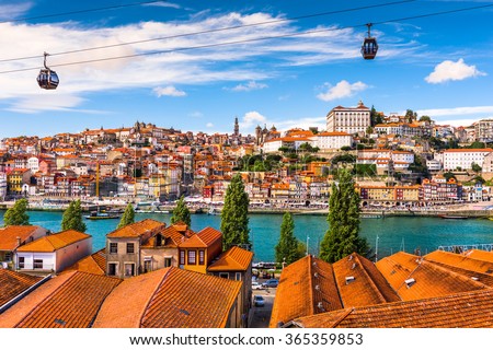 Porto, Portugal old town on the Douro River. Stock foto © 