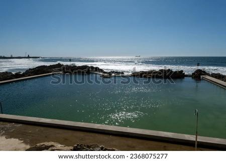 Porto, Portugal The Piscina das Marés in Matosinhos,a sea pool designed by Álvaro Siza Vieira in the 1960's