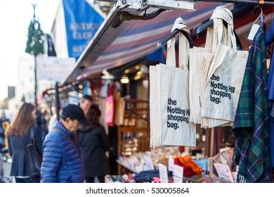 Portobello Market In Winter, London