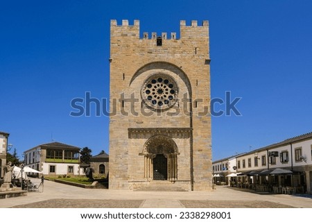 Portomarin, Spain- July 27, 2023: View of the Church San Nicolas de Portomarin