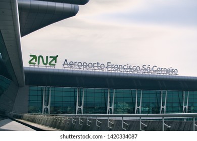 Porto/Portugal, 02.06.2018: Aeroporto Francisco Sá Carneiro. International ANA Airport In Porto - OPO