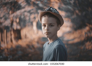 Portrait Of A 10 Year Old Boy Outdoor