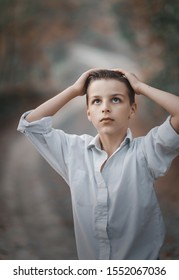 Portrait Of A 10 Year Old Boy Outdoor