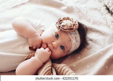 Girl newborn pictures baby Bitsy Bug