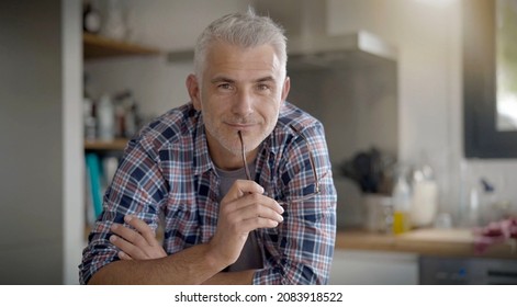 Portrait Of A 40 Year Old Man Wearing Glasses