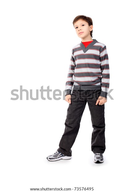 Portrait 9 Year Boy Isolated Over Stock Photo 73576495 | Shutterstock