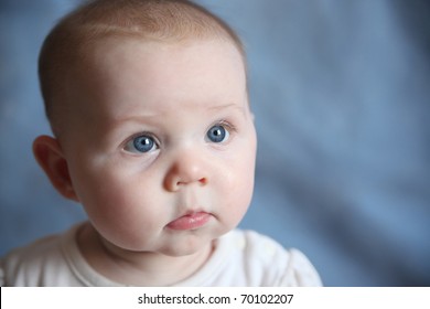 Portrait Adorable Baby Big Blue Eyes Stock Photo (Edit Now) 70102207