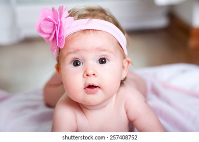Portrait Of Adorable Baby Girl