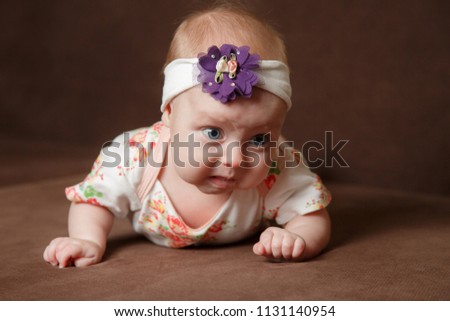 Portrait of adorable baby girl