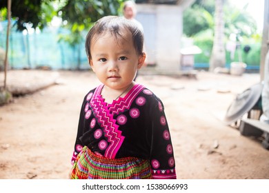 Portrait of adorable Hmong baby girl