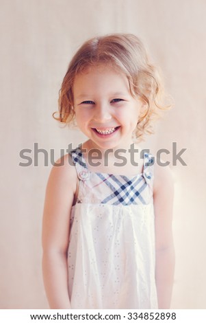 Similar – happy child girl playing at home in cozy weekend morning