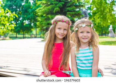 Portrait Adorable Little Girls On Warm Stock Photo 196379603 | Shutterstock