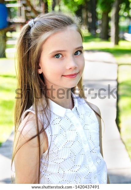 Portrait Adorable Smiling Little Girl Child Stock Photo 1420437491 ...