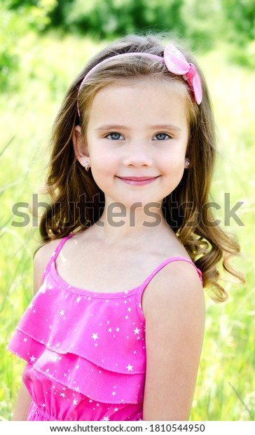 Portrait Adorable Smiling Little Girl Child Stock Photo 1810544950 ...