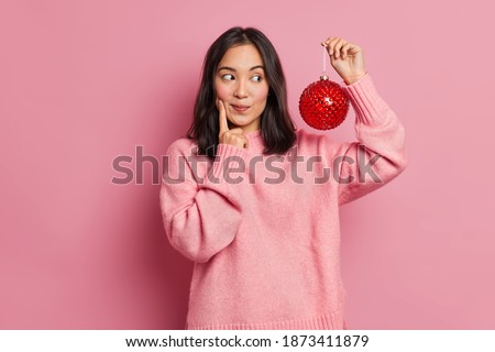 Similar – Image, Stock Photo unrecognizable young asian woman doing yoga in a park.Relax