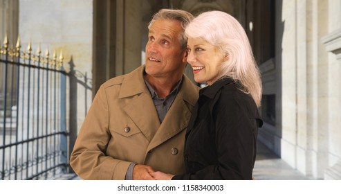 Portrait Of Affectionate Mature Couple In Paris