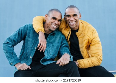 Portrait African American Twin Brothers Smiling Stock Photo 2191720019 ...