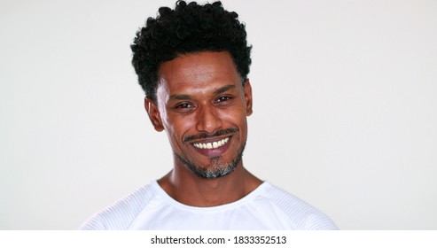 Portrait African guy nodding yes to camera approving - Shutterstock ID 1833352513
