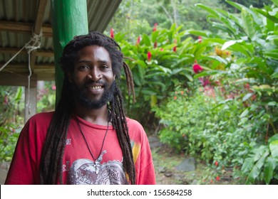 Portrait of African man with dreadlocks