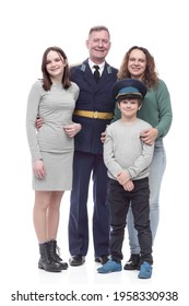 Portrait Of An Air Force Officer And His Family .