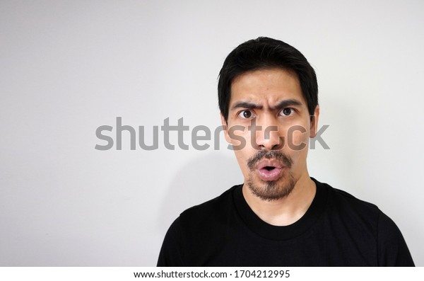 Portrait Amazing Shock Surprise Adult Man Stock Photo 1704212995 ...